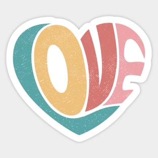 Retro Love Sticker